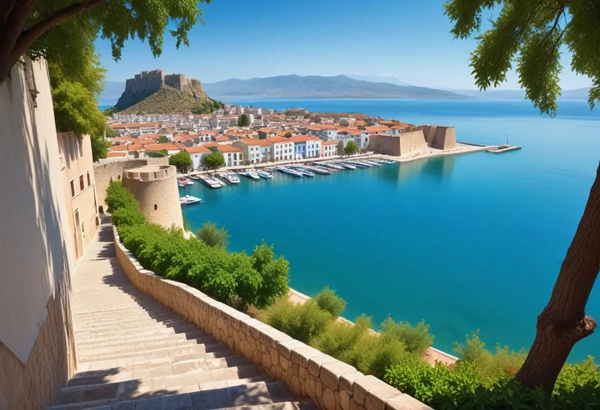 Karta över Nafplio illustration