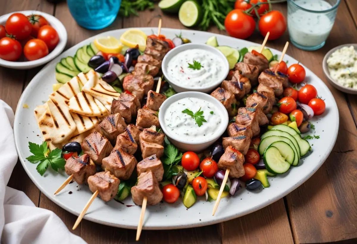 Souvlaki illustration